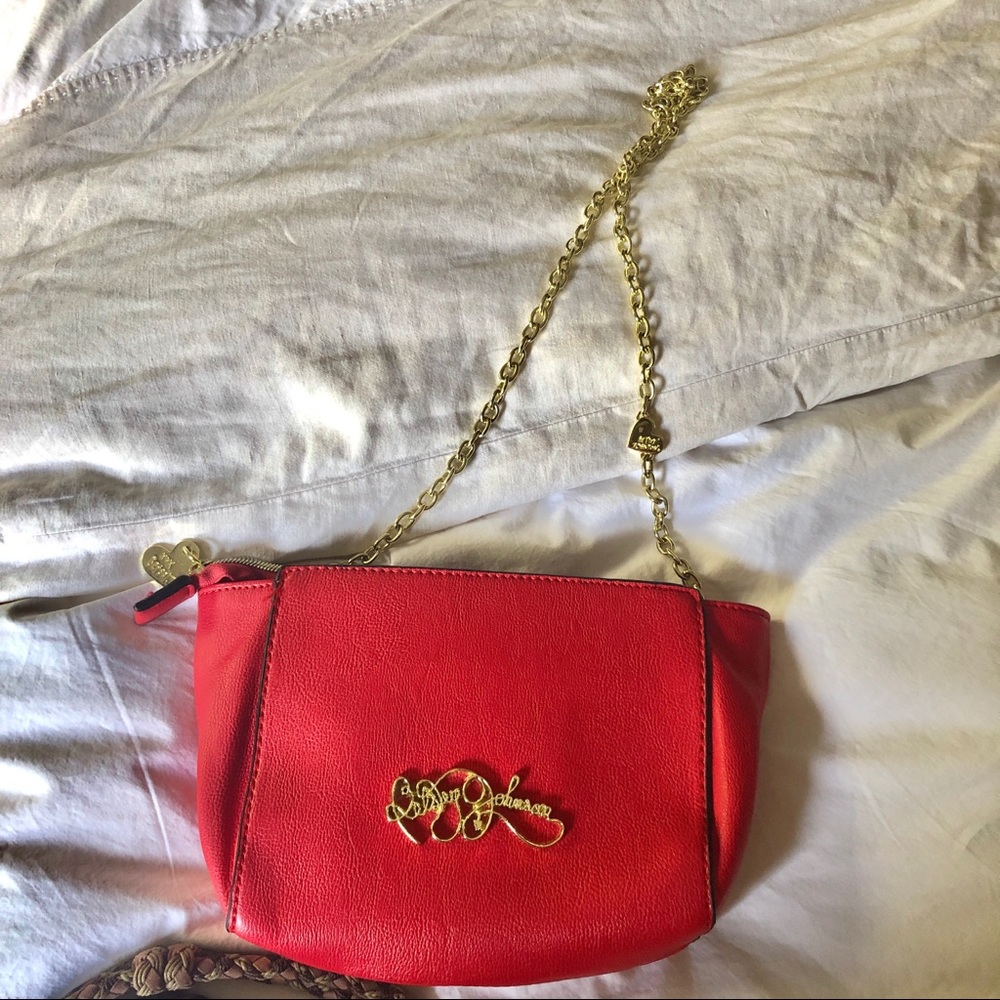 Betsy johnson over the shoulder/clutch purse